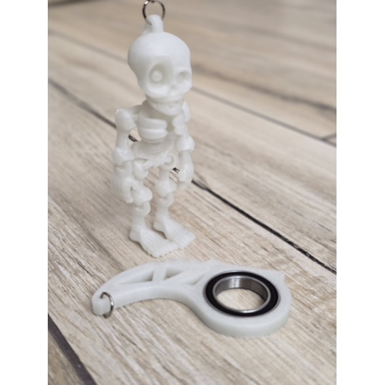 Brelok Szkielet Nocny Blask + KeySpinner 3D - Keyrambit KeyFlipper Spinner