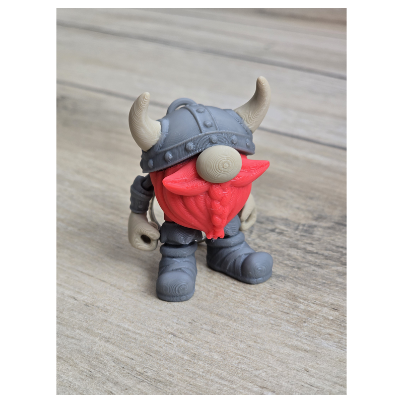 Breloczek Flexi-Viking Gnome 3d - Brelok Druk3d fidget Keychain mixGadzet