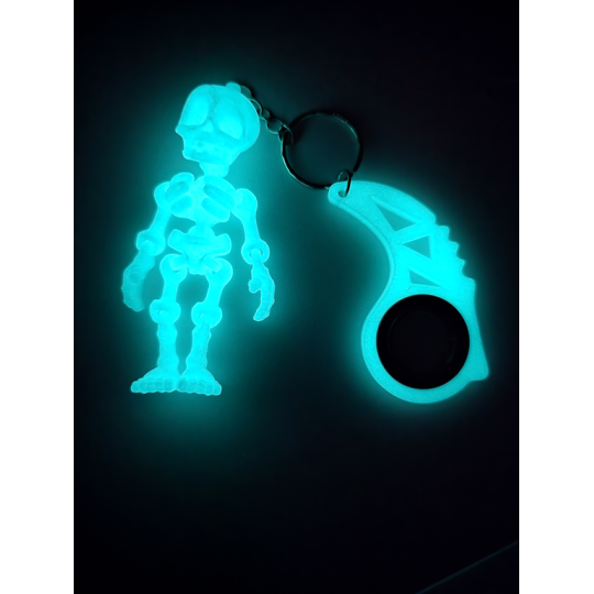 Brelok Szkielet Nocny Blask + KeySpinner 3D - Keyrambit KeyFlipper Spinner