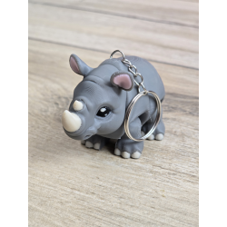 Breloczek Nosorożec 3d - Brelok Druk3d fidget Keychain mixGadzet