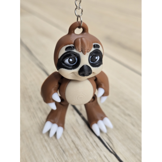 Uroczy Breloczek Leniwiec - Twój Słodki Towarzysz -Brelok Druk3d Keychain