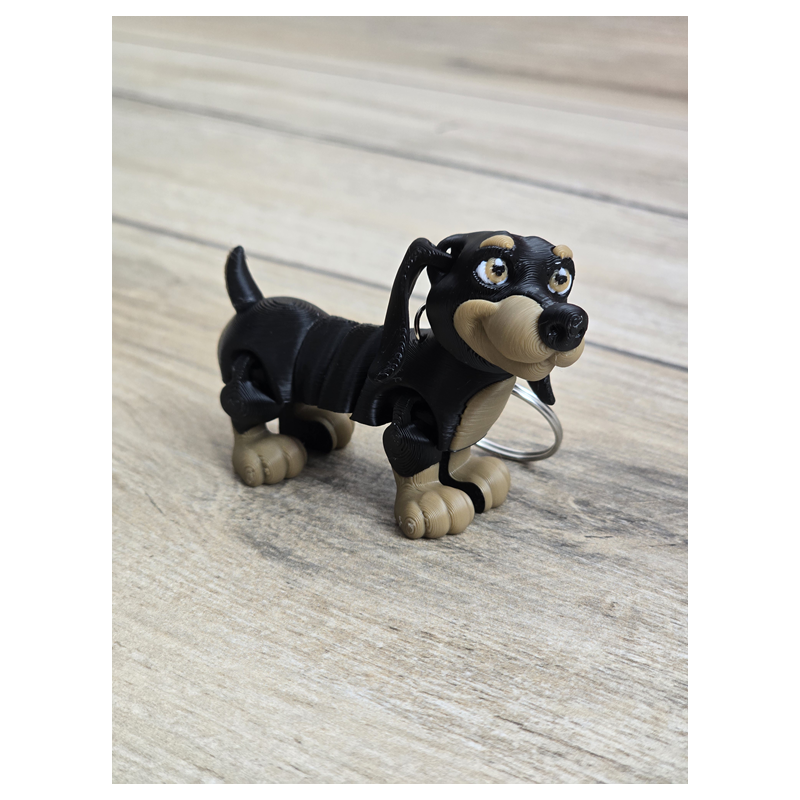 Breloczek Jamnik 3d - Seria Psów Brelok Druk3d fidget Keychain mixGadzet