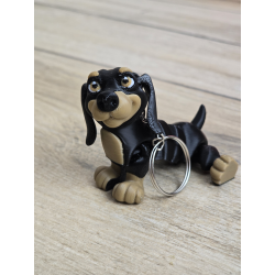 Breloczek Jamnik 3d - Seria Psów Brelok Druk3d fidget Keychain mixGadzet
