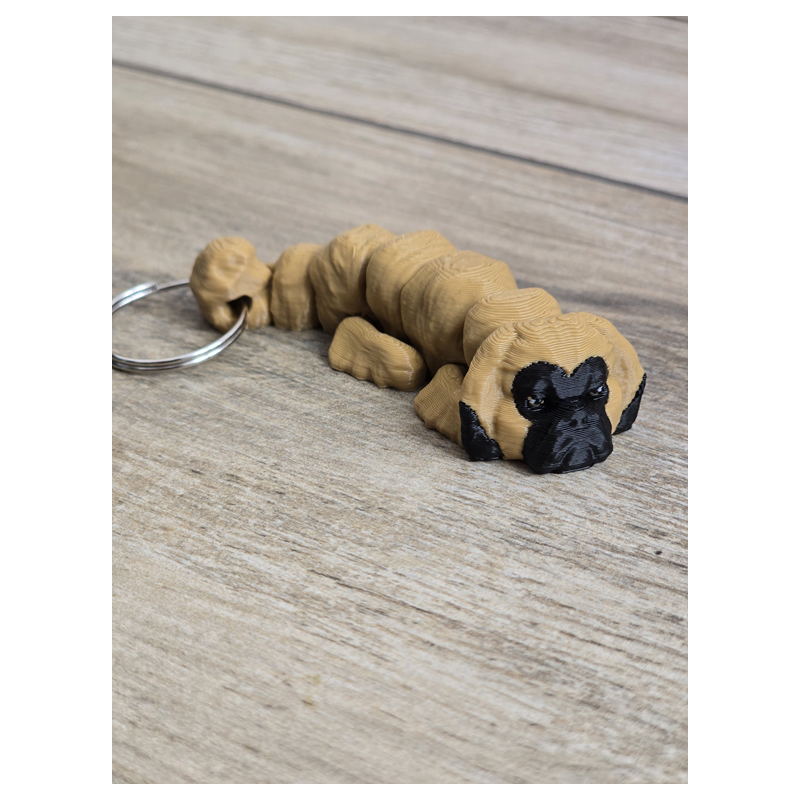 Breloczek Mops 3d - Seria Psów Brelok Druk3d fidget Keychain mixGadzet