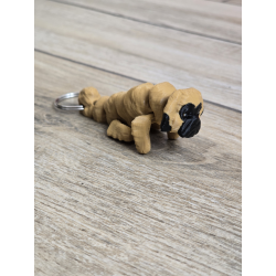 Breloczek Mops 3d - Seria Psów Brelok Druk3d fidget Keychain mixGadzet