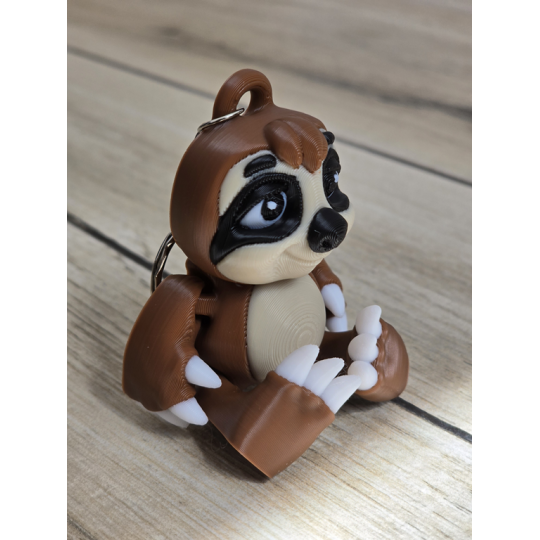 Uroczy Breloczek Leniwiec - Twój Słodki Towarzysz -Brelok Druk3d Keychain