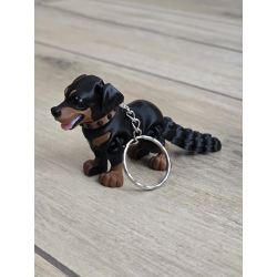 Breloczek Rottweiler z długim ogonem 3d - Brelok Druk3d fidget Keychain
