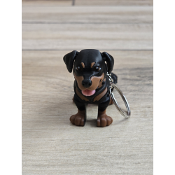 Breloczek Rottweiler z długim ogonem 3d - Brelok Druk3d fidget Keychain