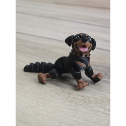 Breloczek Rottweiler z długim ogonem 3d - Brelok Druk3d fidget Keychain
