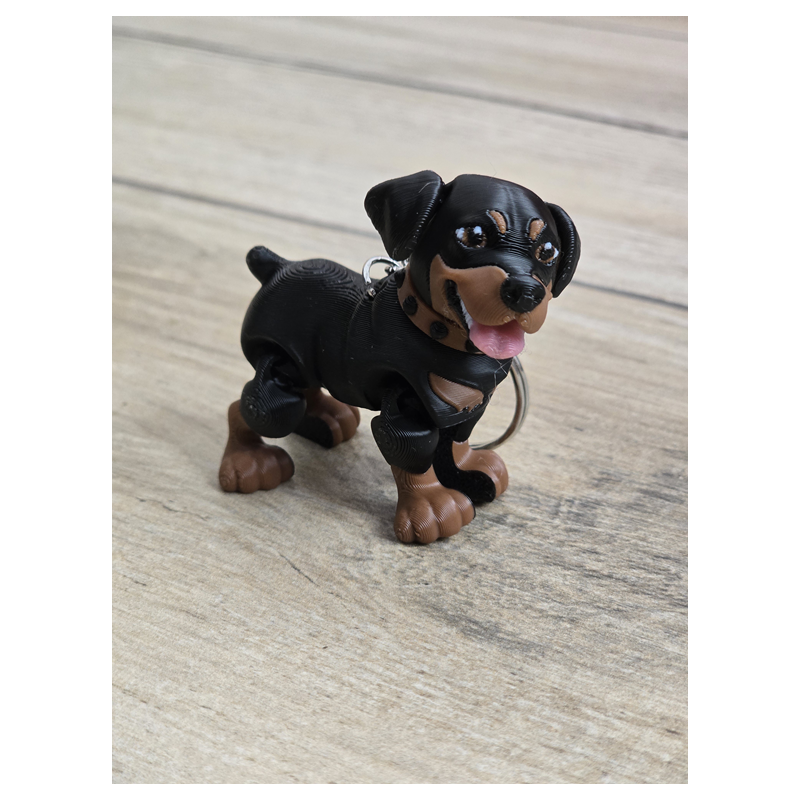 Rottweiler Twój Wierny Towarzysz w Miniaturze! 3d - Brelok Druk3d Keychain