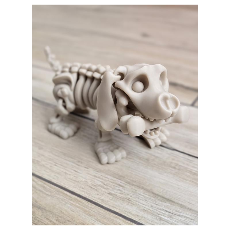 Figurka Szkielet Jamnika (18cm) + Gratisowa Kość! 3d - Brelok Druk3d fidget