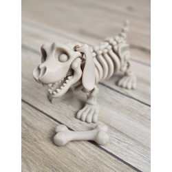 Figurka Szkielet Jamnika (18cm) + Gratisowa Kość! 3d - Brelok Druk3d fidget