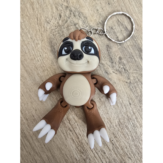Uroczy Breloczek Leniwiec - Twój Słodki Towarzysz -Brelok Druk3d Keychain