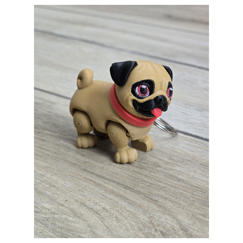 Breloczek Mops 3d - Brelok Druk3d fidget Keychain mixGadzet