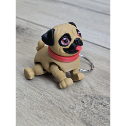 Breloczek Mops 3d - Brelok Druk3d fidget Keychain mixGadzet