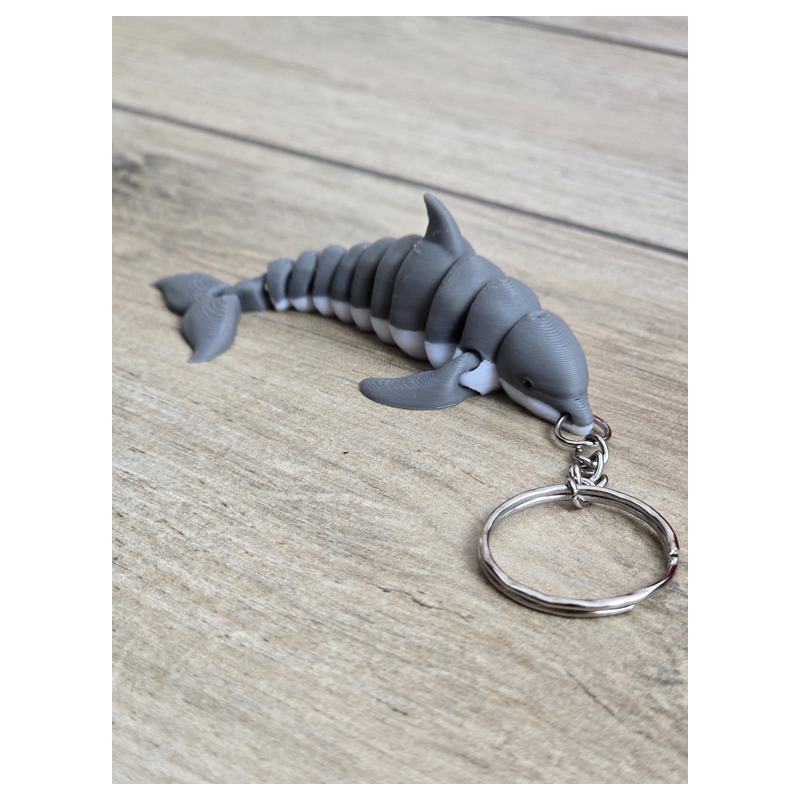 Breloczek Delfin 3d - Brelok Druk3d fidget Keychain mixGadzet