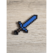 Breloczek Diamentowy Miecz Minecraft 3d - Brelok Druk3d fidget Keychain