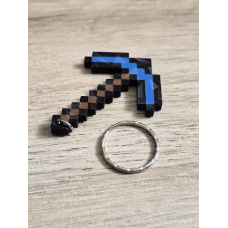 Breloczek Diamentowy Kilof Minecraft 3d - Brelok Druk3d fidget Keychain