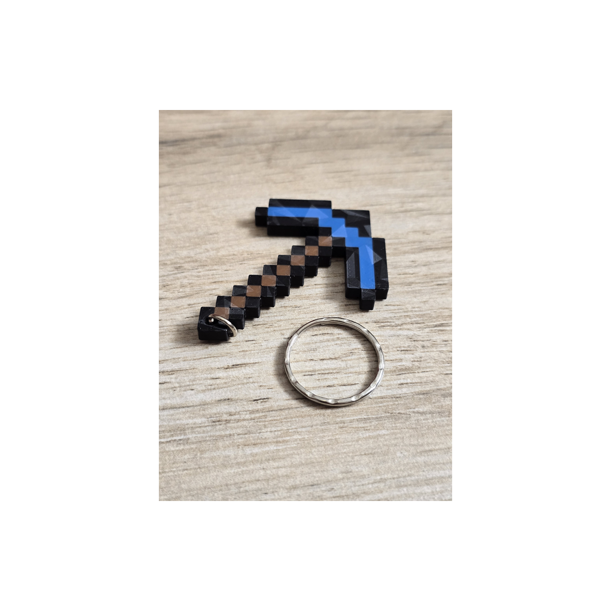 Breloczek Diamentowy Kilof Minecraft 3d - Brelok Druk3d fidget Keychain