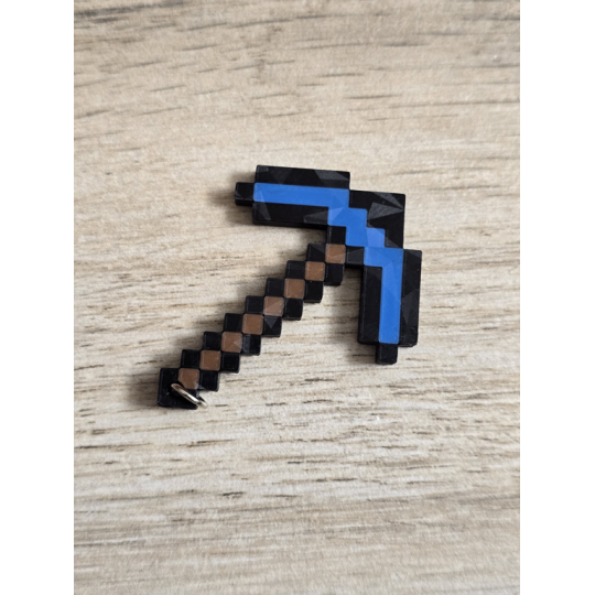 Breloczek Diamentowy Kilof Minecraft 3d - Brelok Druk3d fidget Keychain