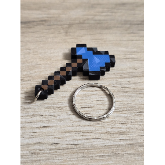 Breloczek Diamentowy Topur Minecraft 3d - Brelok Druk3d fidget Keychain
