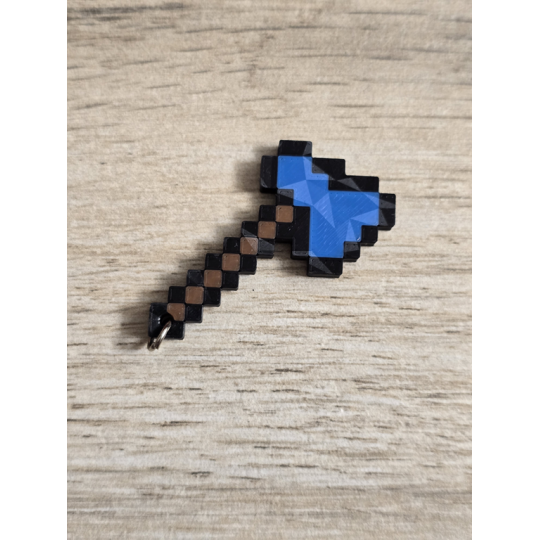 Breloczek Diamentowy Topur Minecraft 3d - Brelok Druk3d fidget Keychain