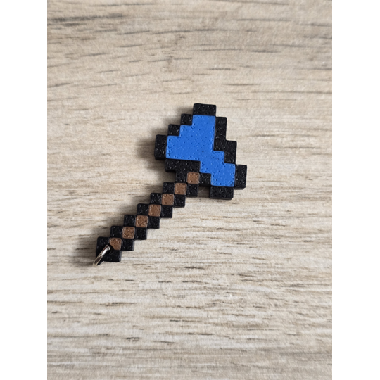 Breloczek Diamentowy Topur Minecraft 3d - Brelok Druk3d fidget Keychain