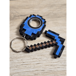 KeySpinner + Diamentowy Kilof Minecraft - Brelok Druk3d fidget KeyFlipper