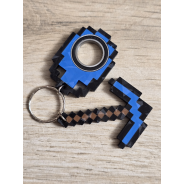 KeySpinner + Diamentowy Kilof Minecraft - Brelok Druk3d fidget KeyFlipper
