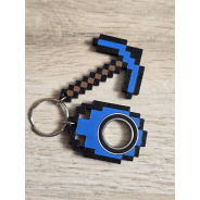 KeySpinner + Diamentowy Kilof Minecraft - Brelok Druk3d fidget KeyFlipper
