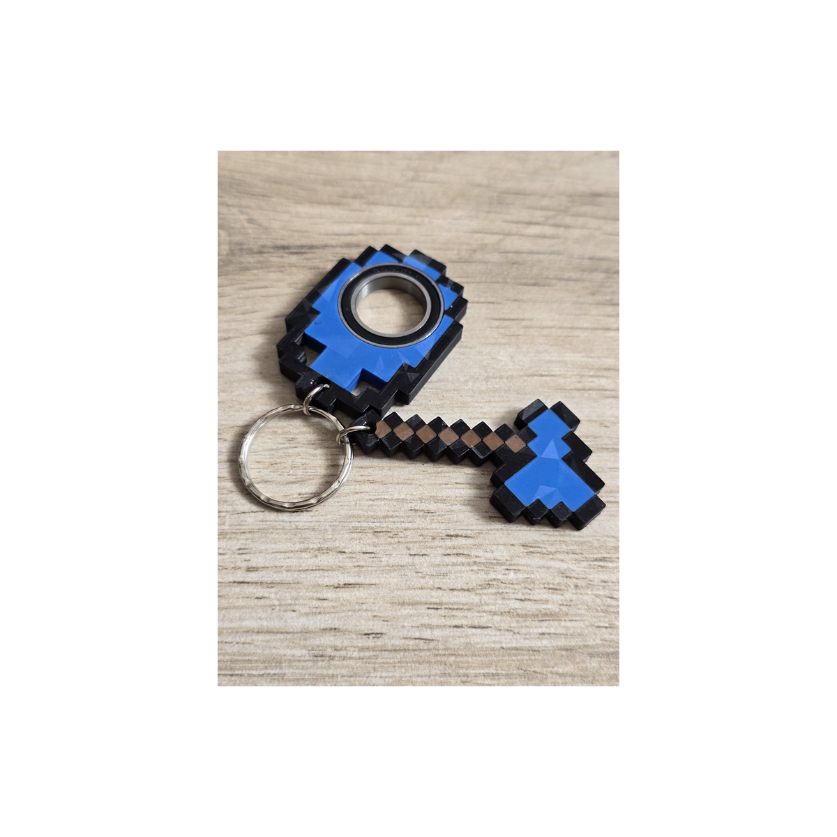 KeySpinner + Diamentowy Topór Minecraft 3d- Brelok Druk3d fidget KeyFlipper