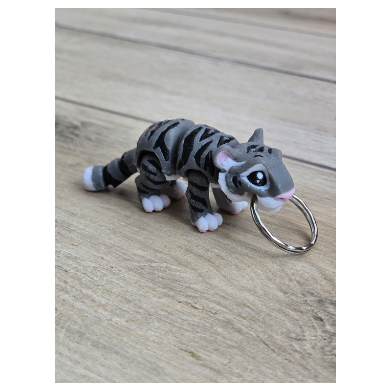 Breloczek Tygrys 3d - Brelok Druk3d fidget Keychain mixGadzet