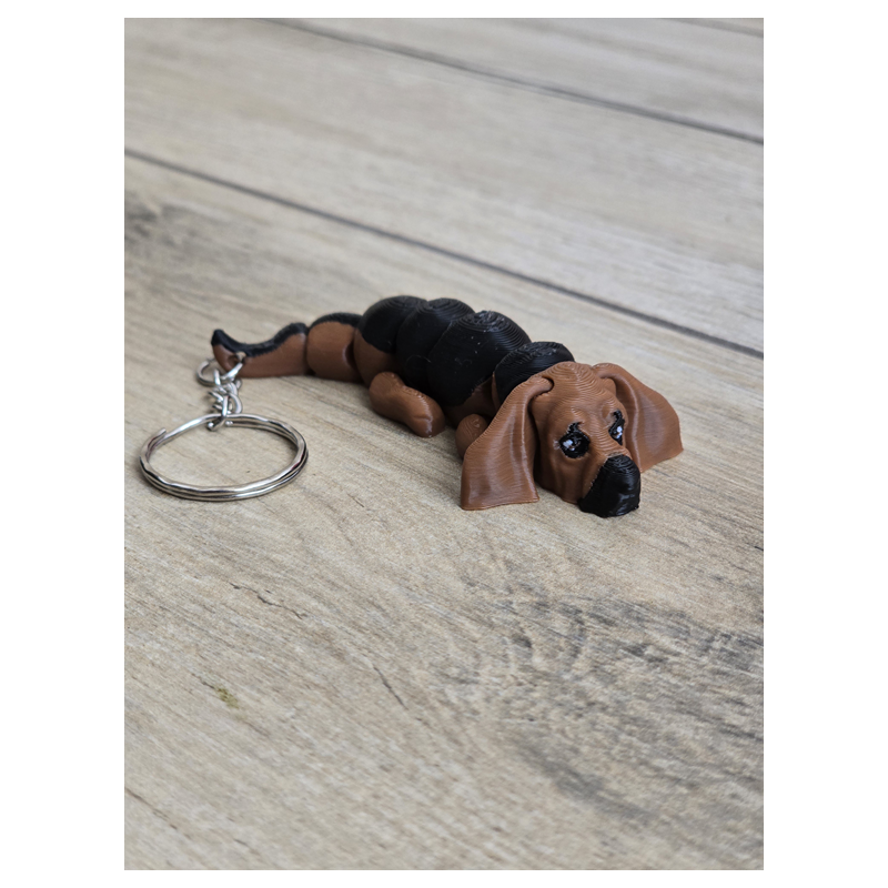 Breloczek Bassethound 3d - Seria Psów Brelok Druk3d fidget Keychain