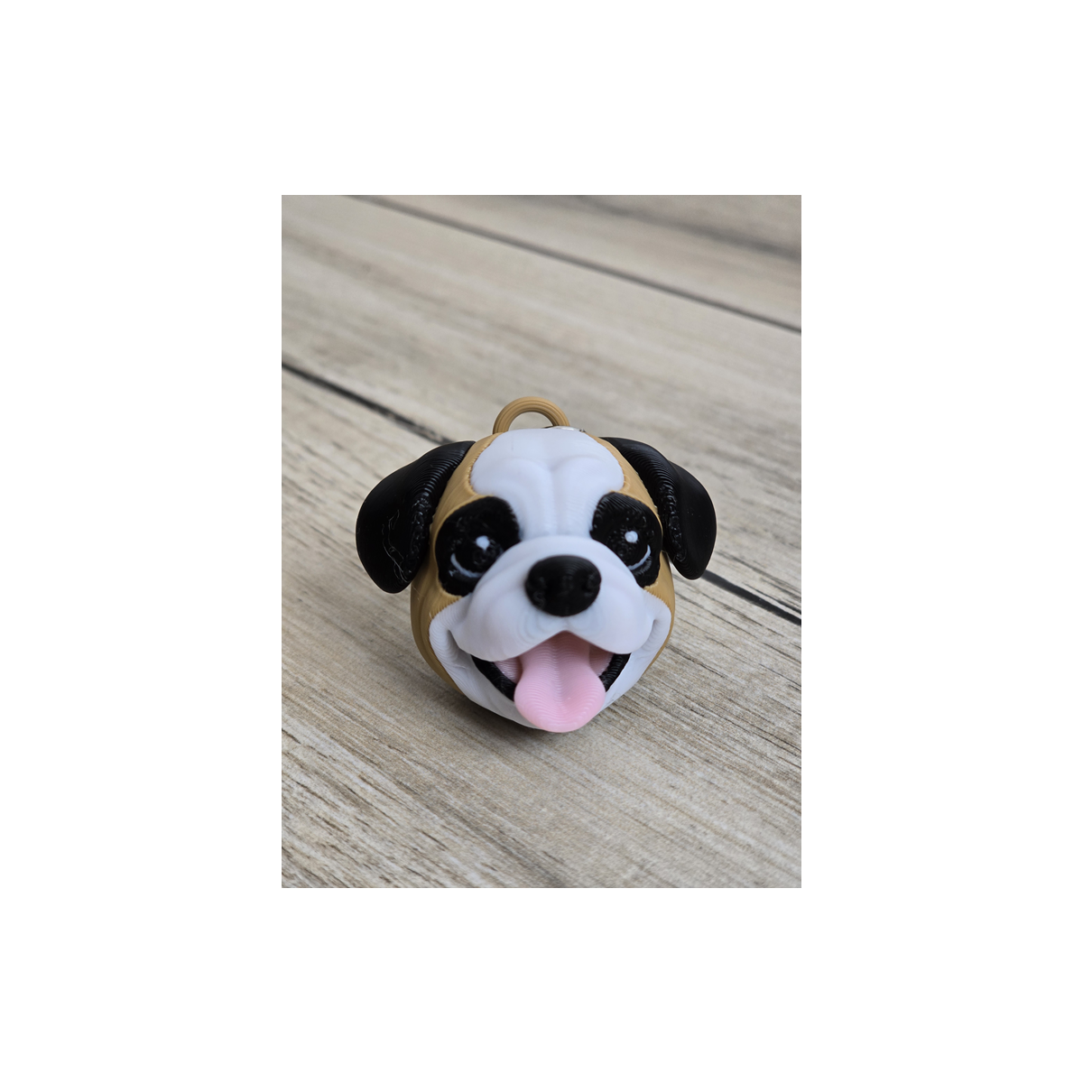 Słodki Pyszczek Buldoga: Brelok 2w1 Magnes na Lodówkę 3D - Druk3d fidget