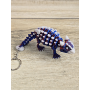 Brelok Ankylozaur 13cm Świecący w Nocy na Niebiesko Druk3d Keychain fidget