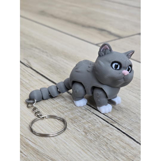 Uroczy Koci Breloczek 3D - Brelok Druk3d fidget Keychain mixGadzet