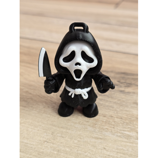 Figurka Chibi Ghostface z nożem 3d - Druk3d fidget mixGadzet