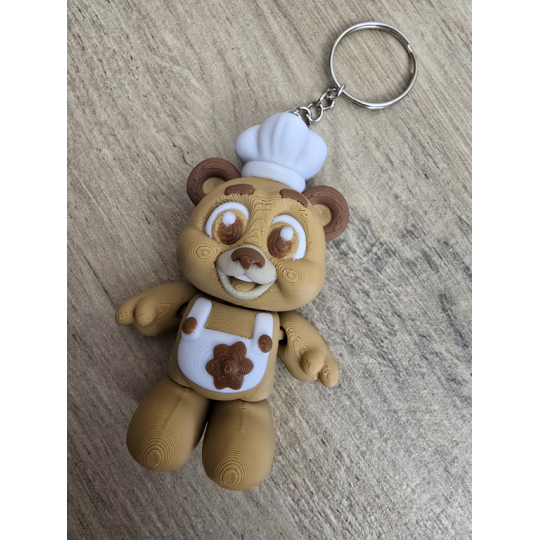 Brelok Miś kucharz Chef 3D - Brelok Druk3d fidget Keychain mixGadzet