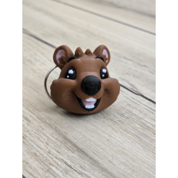 Uśmiechniety Quokka Brelok 2w1 - Magnes na Lodówkę! 3D - Druk3d Keychain