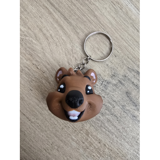 Uśmiechniety Quokka Brelok 2w1 - Magnes na Lodówkę! 3D - Druk3d Keychain