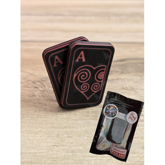 Magnetyczny Suwak Karty Asy kier 3d - Fidget Toys Druk3d mixGadzet
