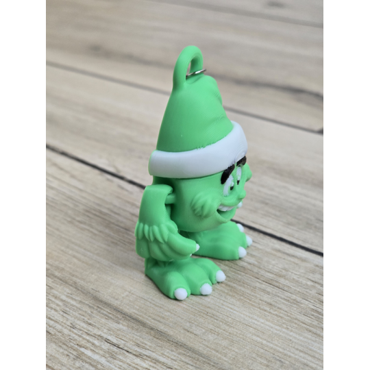 Figlarny Breloczek Grinch - Świąteczna Psota 3D - Brelok Druk3d Keychain