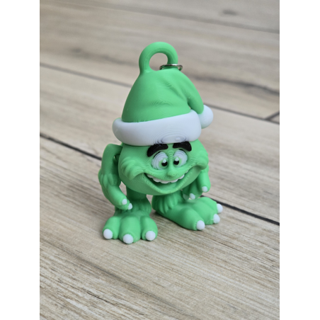 Figlarny Breloczek Grinch - Świąteczna Psota 3D - Brelok Druk3d Keychain