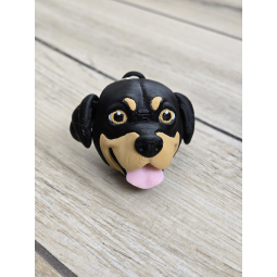 Uroczy Rottweiler Brelok i Magnes na Lodówkę 2w1 3D - Druk3d Keychain