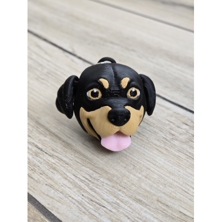 Uroczy Rottweiler Brelok i Magnes na Lodówkę 2w1 3D - Druk3d Keychain