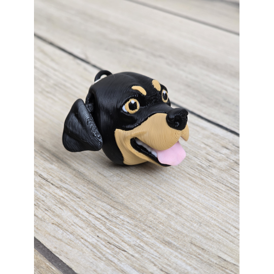 Uroczy Rottweiler Brelok i Magnes na Lodówkę 2w1 3D - Druk3d Keychain