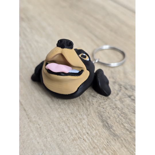 Uroczy Rottweiler Brelok i Magnes na Lodówkę 2w1 3D - Druk3d Keychain