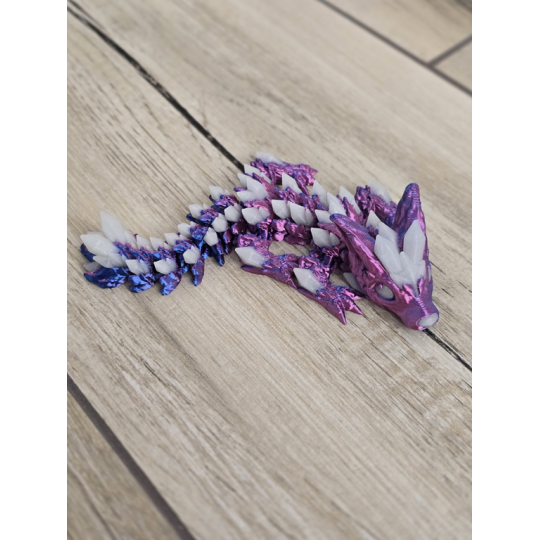 Wolf DragonCrystal 16cm - Ruchomy Świecący w Nocy - Druk 3D mixGadzet
