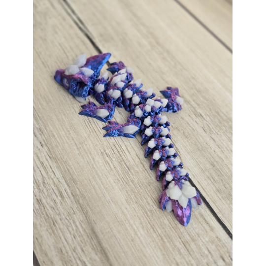 Wolf DragonCrystal 16cm - Ruchomy Świecący w Nocy - Druk 3D mixGadzet