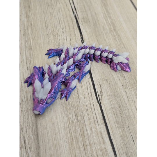 Wolf DragonCrystal 16cm - Ruchomy Świecący w Nocy - Druk 3D mixGadzet